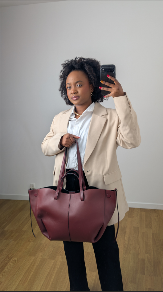 Blazer oversize beige clair