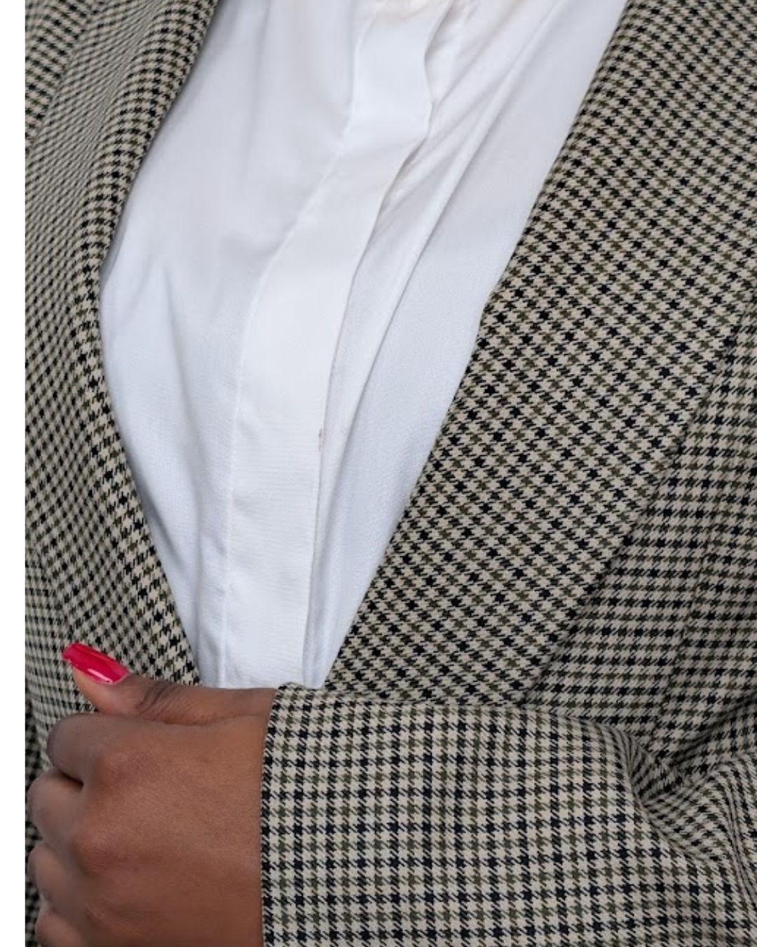 Ensemble jupe blazer à carreaux Beige et kaki