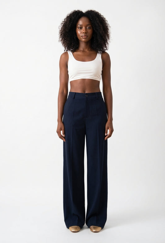 Pantalon tailleur - Marine