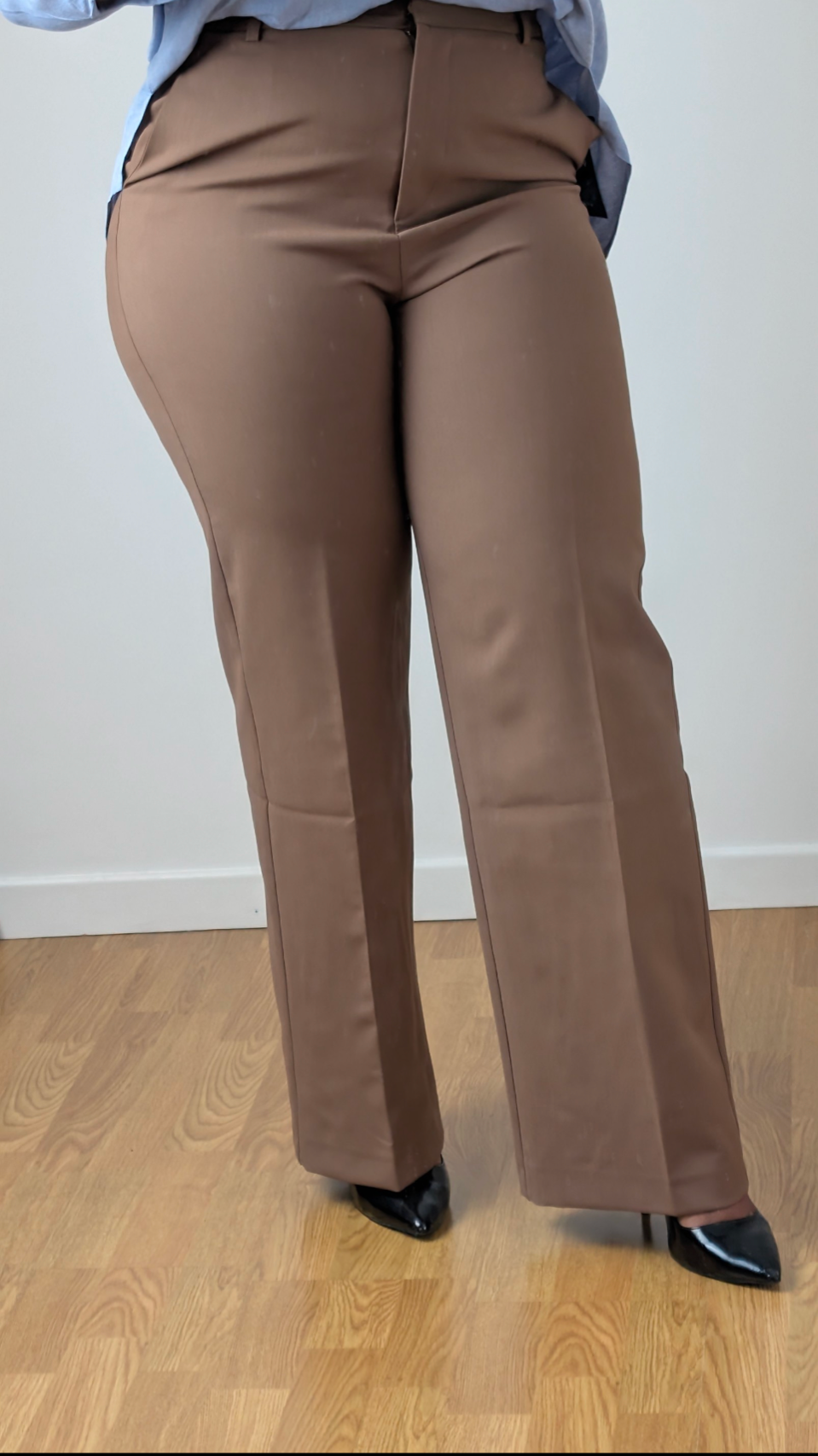 Pantalon tailleur taupe